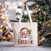 Christmas Christmas Printed Canvas Bag Large Capacity Casual Trend Student Shoulder Bag Tote Bag