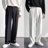 Men's Spring Light Luxury Black Wide-Leg Casual Trousers