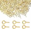 Hooks Screws with Loop for creating jewelry pendants 300 pcs gold 10mm