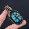 Tree Of Life Turquoise Gemstone Pure Copper Wire Wrapped Handmade Pendant Jewelry