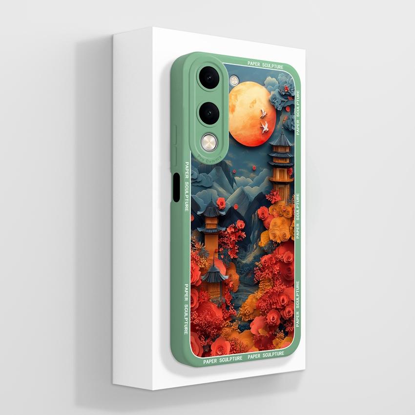 Для Vivo Y04 Y03 Y02 Y11 Y15 Y20 Чехол для телефона Милый мультяшный узор для девочек Гладкий жидкий силикон Противоударная защита Задние крышки Чехол для корпуса Vivo