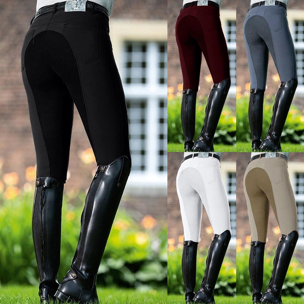 Женские модные узкие эластичные однотонные брюки для конного спорта с подъемом бедер