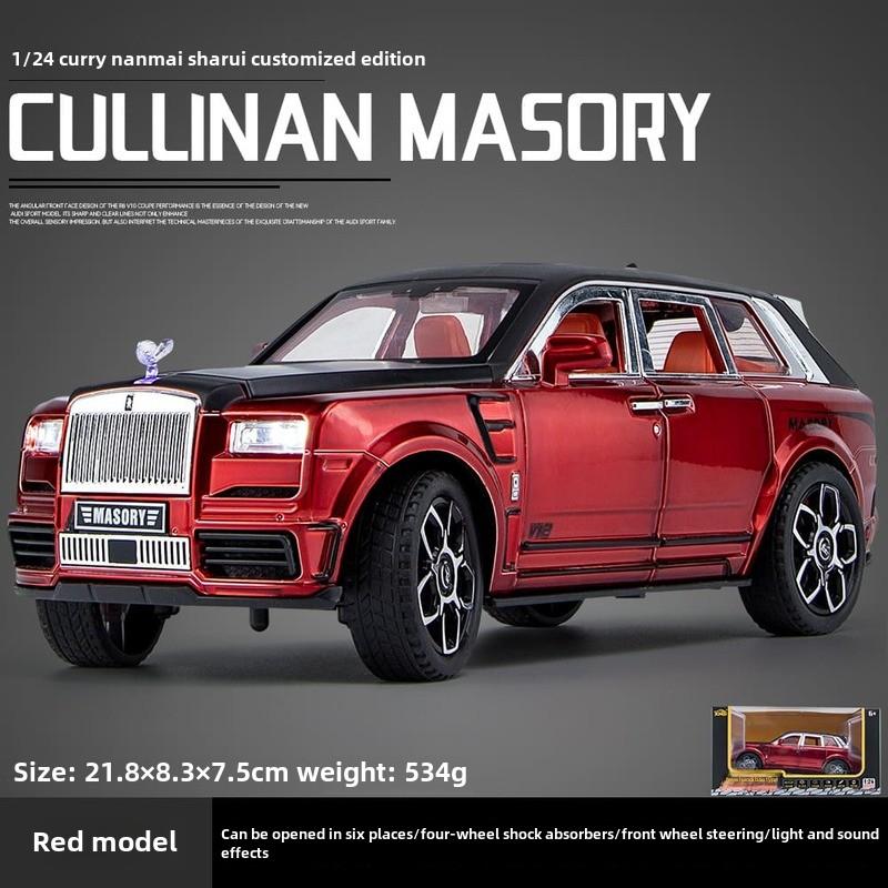 LYZRC Новый 1:Модель внедорожника в масштабе 24, игрушка, литая под давлением игрушечная машинка из цинкового сплава с инерционным механизмом, со звуком и светом, с поворачивающимися передними колесами, подходит для подарка мальчикам