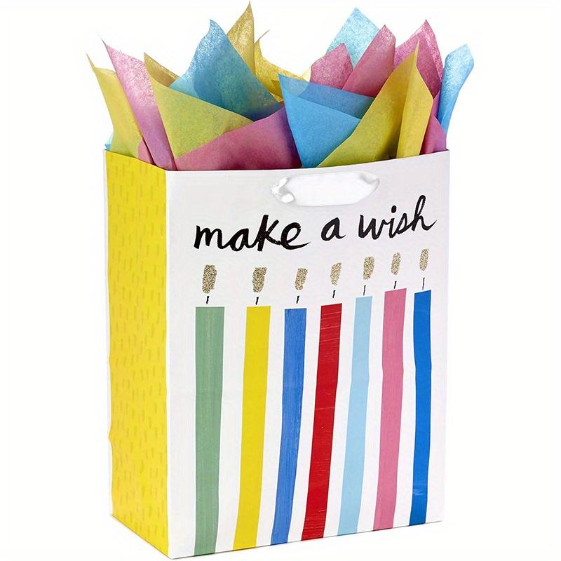 Бумага тишью, 160 листов (Классическая радуга, 8 цветов) на дни рождения, Пасху, День матери, подарочная упаковка, поделки, бумажные цветы своими руками, гирлянды с кисточками