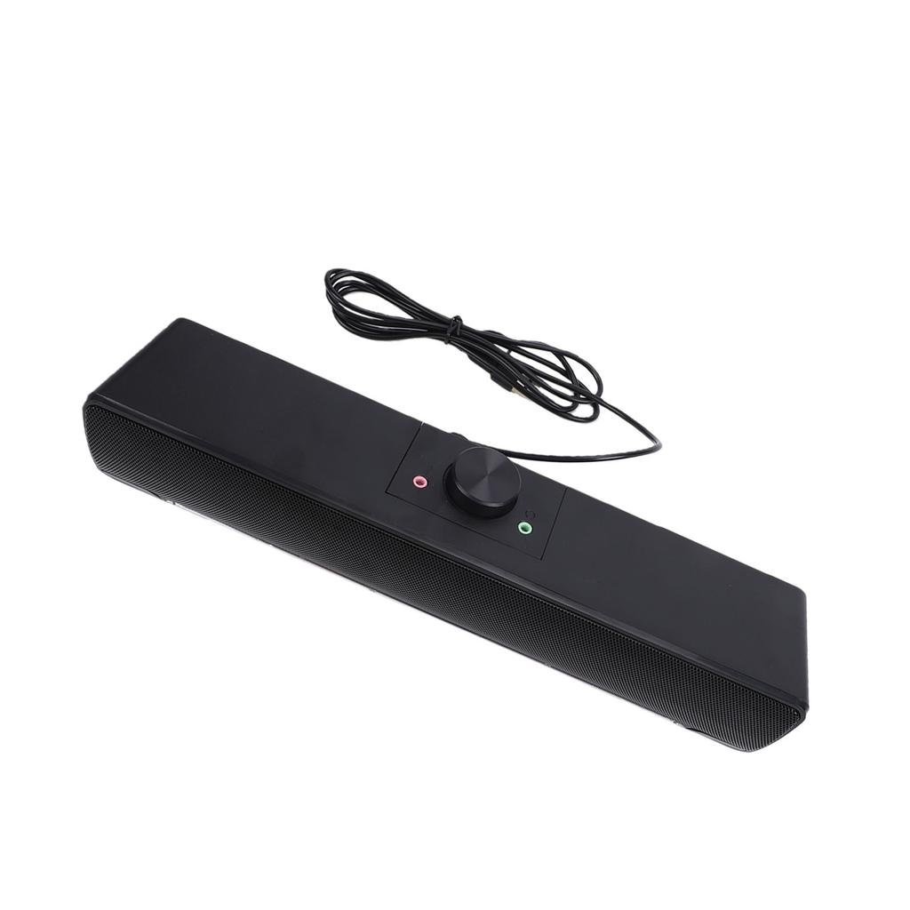 Компьютерная колонка Bluetooth 5.0 с питанием от USB, Hi-Fi стерео, настольная колонка с динамической RGB-подсветкой, поворотная ручка громкости