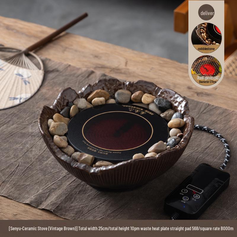 Электрический керамический чайный сервиз с индукционной плитой: Стеклянный кипятильник и пароварка для заваривания полезного чая