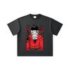 Хлопковая футболка унисекс с принтом Luffy Wano, плотность 260 г/м², двойная пряжа, 32 нити, 100% хлопок, цельнокроеная, V26