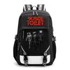 Тренд Skibidi Toilet Простой Пара Ученик Средней Школы Студент Колледжа Школьная Сумка Модная Большая Вместимость Плечи