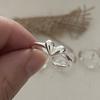 925 Sterling Silver Rings for Women Men Couple Minimalist Handmade Shinning Heart Ring Party Jewelry Gift Prevent Allergy