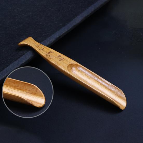 Wooden Tea Spoon Long Handle Comfortable Grip Loose Tea Measuring Scoop Shovel Chinese Kung Fu Tea Accessory