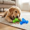 Assorted Colors Dog Food Toy 3-Hole Round Dog Puzzle Toy Teeth Care Chew Toy  Daily Feeding