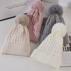 New Hat Women's Winter Twist Knitted Hat Solid Color Velvet Thickened Ear Protector Wool Hat