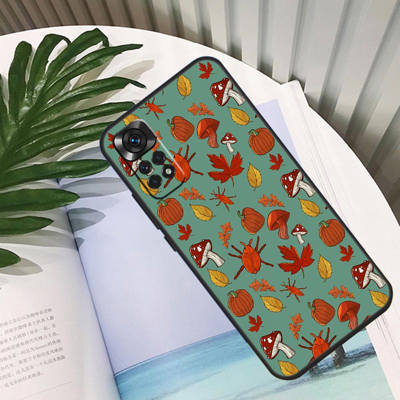 Autumn Leaves Pumpkin Halloween Funda For Xiaomi Redmi Note 13 10 11 12 14 15 Pro Plus Case For Redmi 15C 12C 13C 14C 10C 15