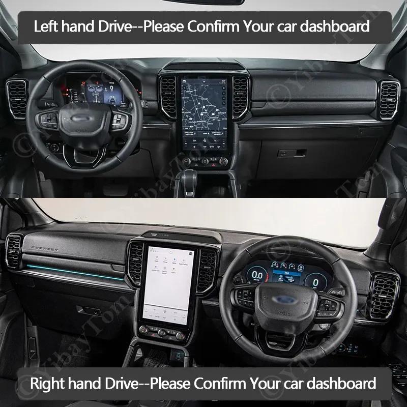 For Ford Everest Ranger Wildtrak Raptor T9 ~ 2025 Dashboard Cover Pad Anti-Slip Mat Sunshade Dashmat Carpet Accessories 2024