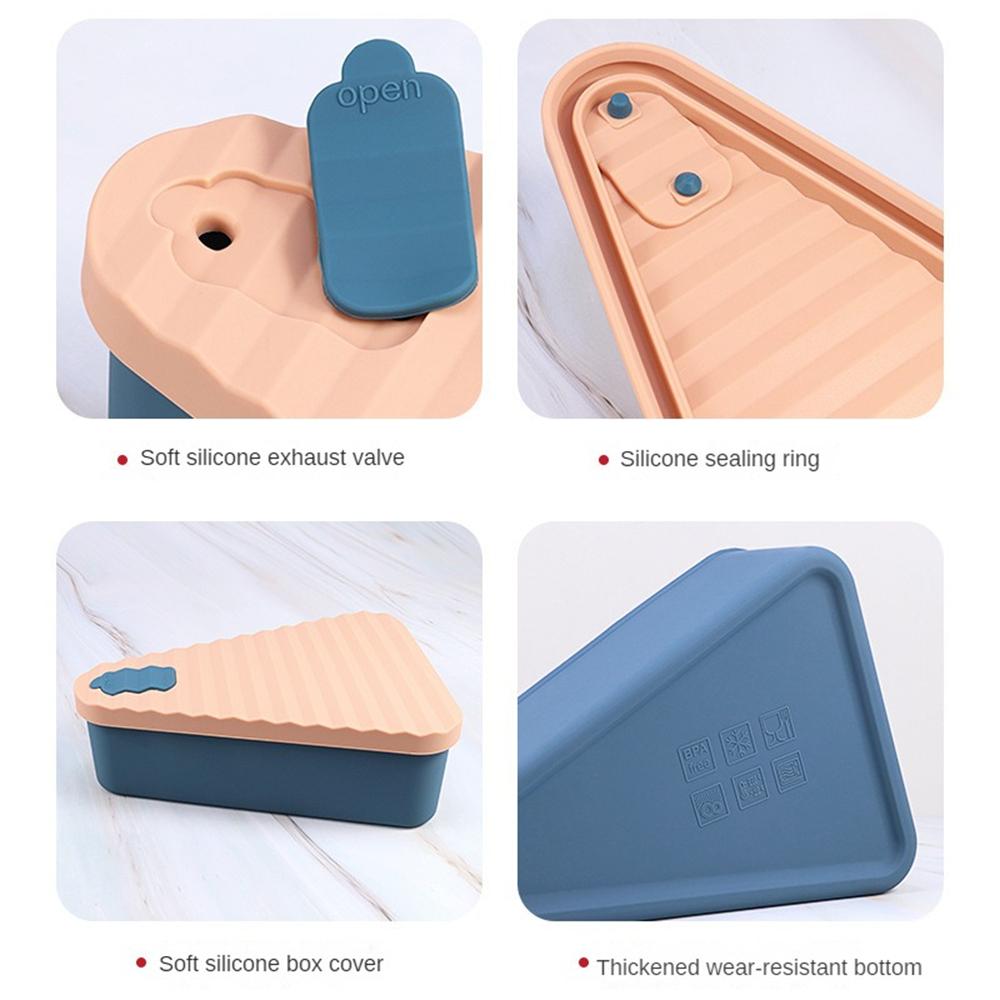 Коробка для пиццы сохраняет свежесть, герметично закрывается, подходит для микроволновки, легко хранить, герметичная коробка для завтрака для взрослых, коробка для завтрака экономит место