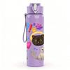1PC Rainbow Toy Animal Sticker Pack 750ml Color Plastic Sports Water Bottle Leakproof Flip Straw Lid Suitable for Sports Office Home Use