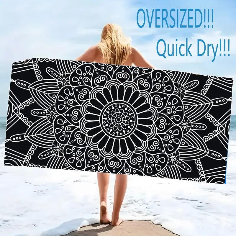 Beach Towel Quick-Drying Absorbent Beach Towel Microfiber Digital Printing Bath Towel Adult Plus