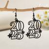Snake Number 2025 Dangle Earrings 2025 Number Letter Number Figure Earring  Fashion Jewelry