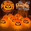Piece 1 Halloween String Lights 1.5m59inch Ghost Face Pumpkin Solar String Lights Can Be Hung on The Yard Party Lawn