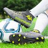 Серые мужские футбольные бутсы с принтом, удобные дышащие мужские футбольные бутсы, унисекс, высокие футбольные кроссовки Chaussure De Football