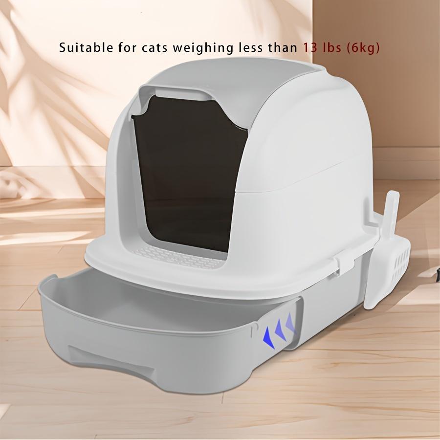 Полностью закрытый ящик для кошачьего туалета с откидной дверцей, ящик для кошачьего туалета с защитой от брызг и пластиковой лопаткой, кошачий туалет с защитой от запаха для домашних кошек