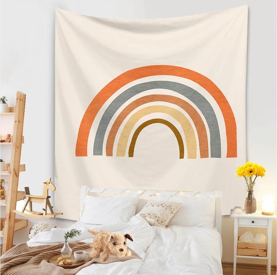 Гобелен для гостиной, фоновая роспись, пляжный коврик, украшение для дома, простой и свежий персонаж, настенный