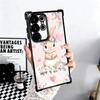 Милый мультяшный кролик с покрытием Чехол для телефона для Samsung Galaxy S24 S25 FE S26 Edge S23 Ultra S22 S21 Plus S20 Противоударный Airbag