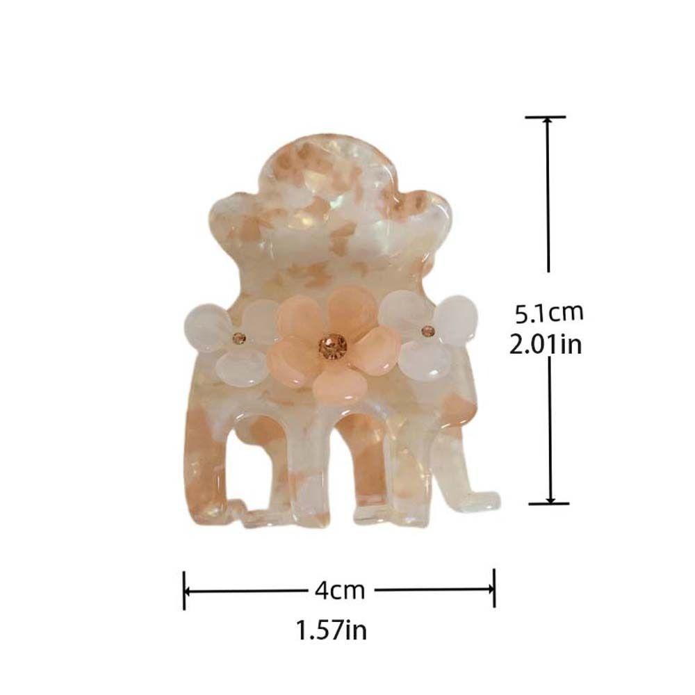 Crystal Flower Hair Clip Acetic Acid Zircon Hairgrip Elegant Small Acetate Hair Claw Party