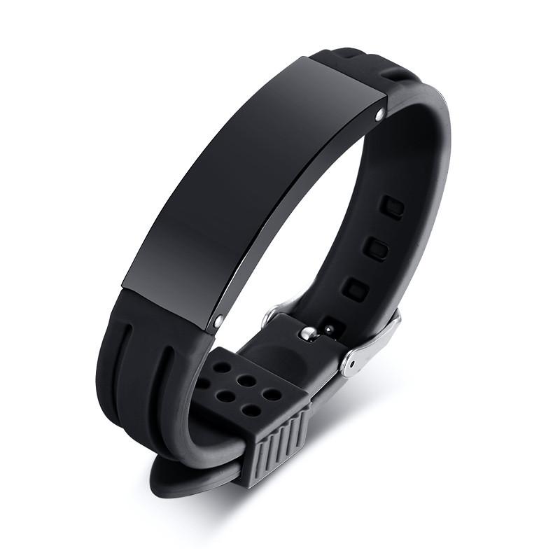 KOtik 2023, новые модные медицинские браслеты с гравировкой, персонализированные силиконовые браслеты из нержавеющей стали для