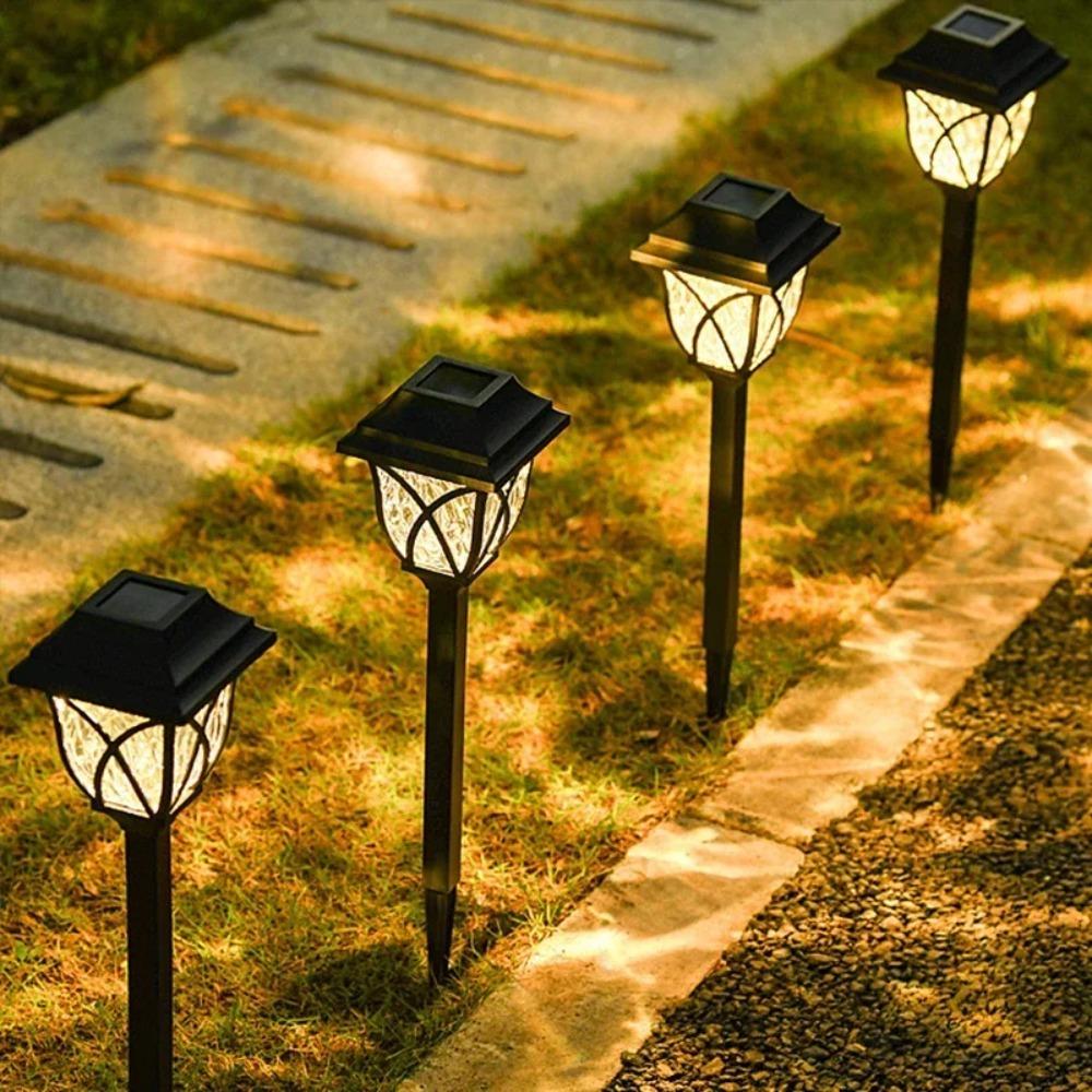 2PCS Solar Yard Lights Bright Lawn Lights Outdoor Waterproof Led Solar Pathway Lights Landscape Path Lights