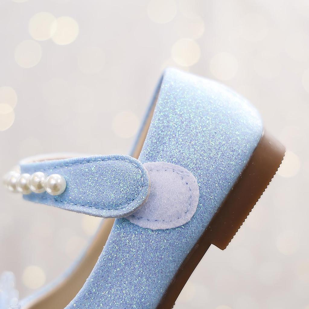 Весна и осень 2025 Кристальные Мэри Джейн: Кожаные туфли принцессы для девочек 3-6 лет