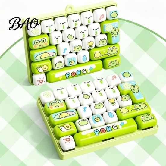 Adults Sensory Toy 26-Key Keyboard Fidget Toy, Animal Theme Push Bubble Keyboard, Tactile Pressing Stress Relief Mini for Backpack Purse Charm