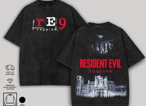 Футболка с принтом Resident Evil Requiem horror Game, 2-сторонняя, хлопок, унисекс, графическая, унисекс