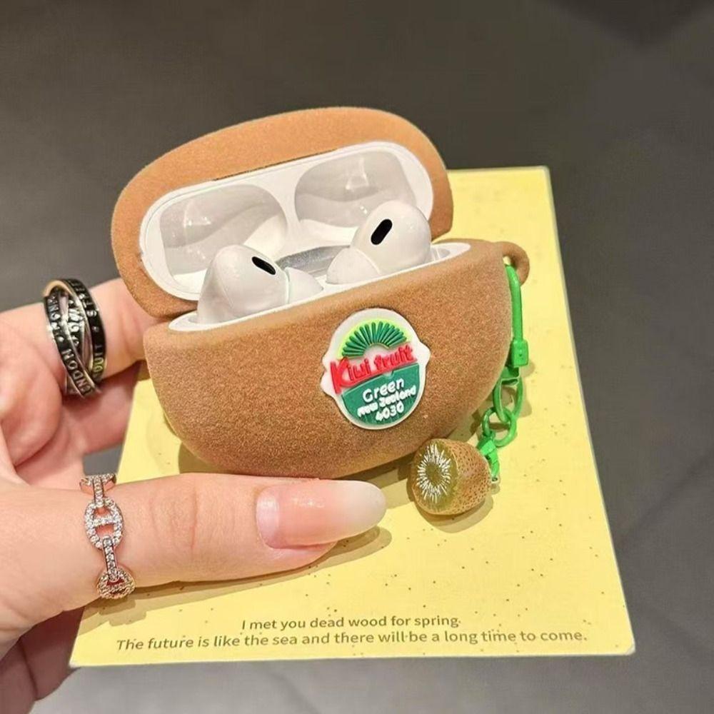 Anti-Fall Kiwi Fruit Earphone Case Dustproof Charging Box Shell for Airpods 4 3 2 1/ Pro/Pro2