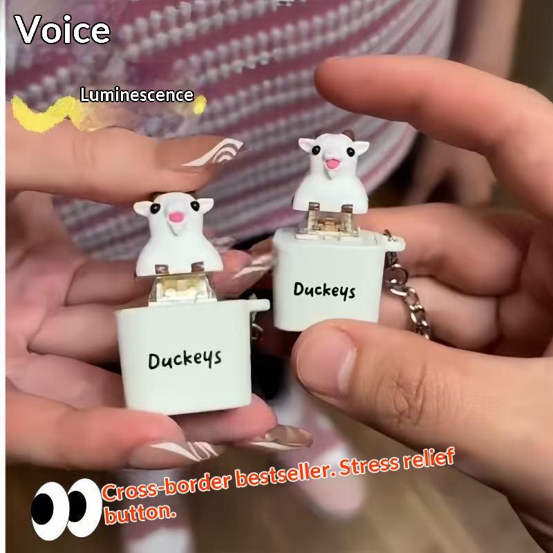 Брелок-кнопка-фиджет "Шахта Чайки" Clicky USB-клавиатура Светодиодный Звуковой Портативный Игрушка для снятия стресса для переноски на улице в путешествиях