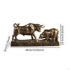 Скульптура животного быка и медведя, настольная витрина, коллекция фэн-шуй 11x3x5.3 дюймов для жилого пространства