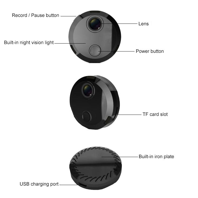 Мини-камера HDQ15 HD 1080P WIFI с ИК-подсветкой ночного видения и дистанционным наблюдением