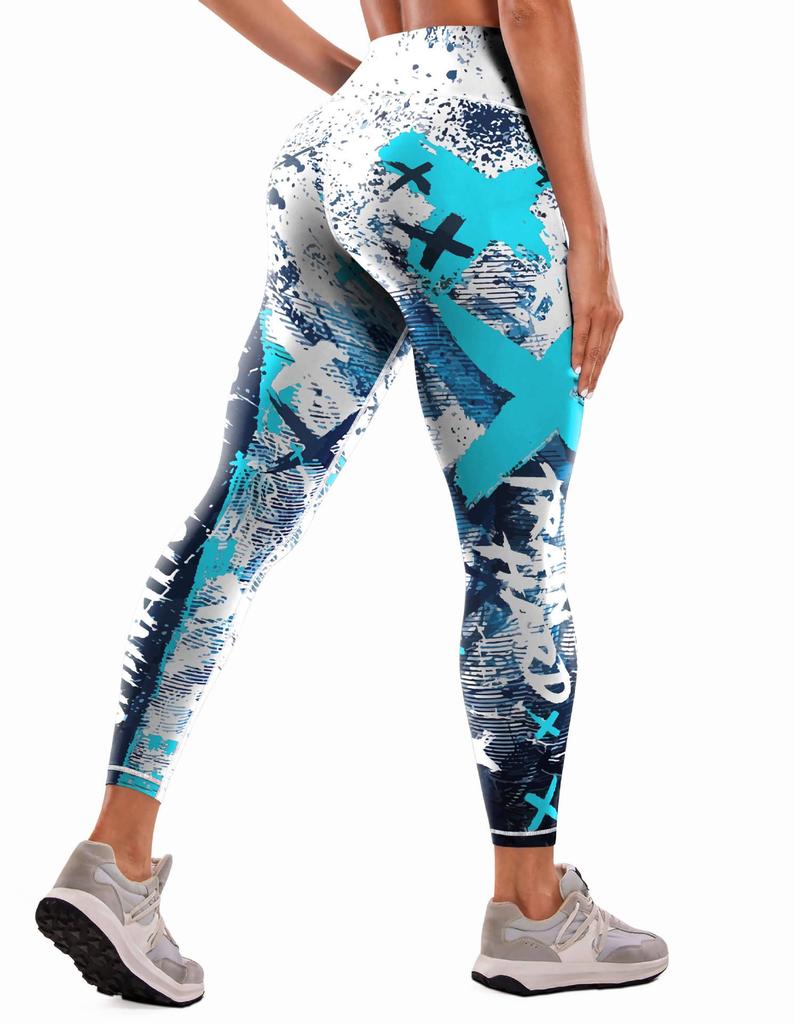 "Women's High-Waist Printed Yoga Pants for Fitness"