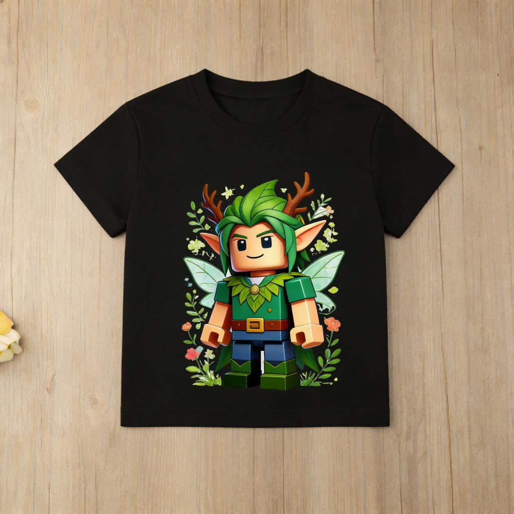 Roblox Detective Character Print Children T Shirt Boys Girls Casual Short Sleeve Cotton Tee Breathable Summer Daily Wear Top