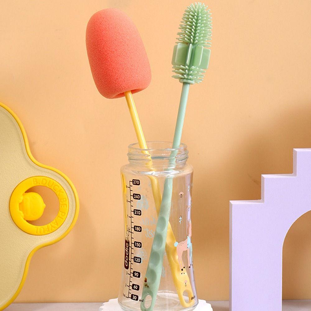 Long Handle Bottle Cleaning Brush Multipurpose Cup Scrubber Cleaning Supplies Glass Cleaner Groove