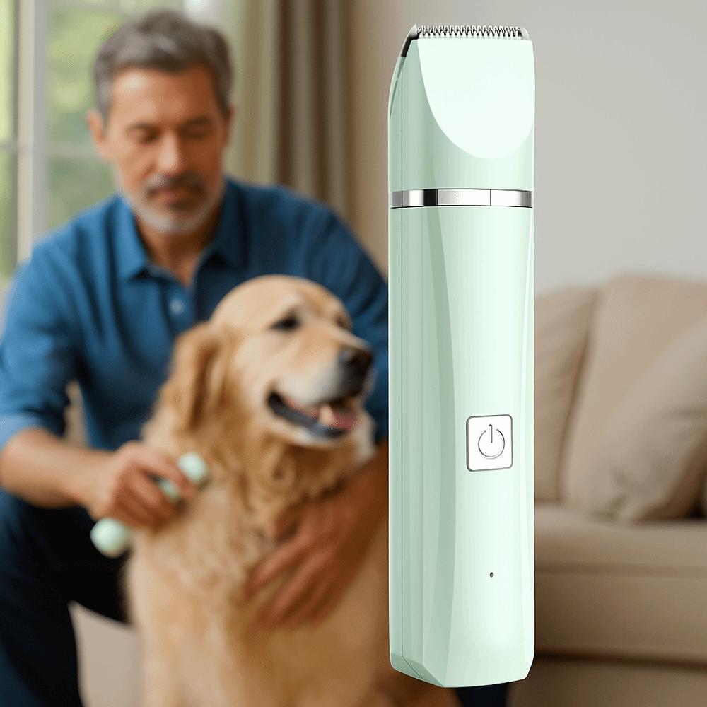 4 Different Blades Cordless Pet Trimmer USB Rechargeable Low Noise Electric Dog Clippers Waterproof Safe Cordless Pet Shaver