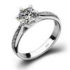 99% OFF Solitaire 1ct Lab Diamond Ring 100% Real 925 Sterling Silver Engagement Wedding Band Rings for Women Men Party Jewelry