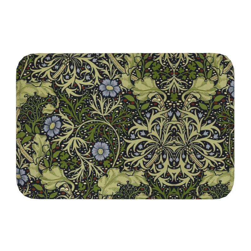 Пользовательский узор William Morris Compton Floral Art Nouveau коврик для двери ванной коврик для пола текстильный узор туалетный коврик коврик для ног
