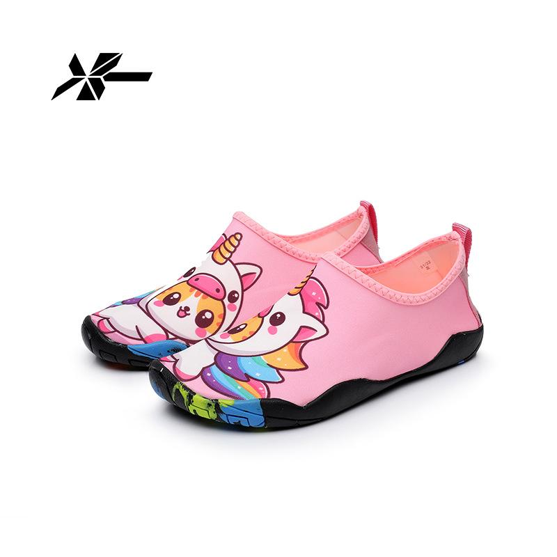 Детские ручьевые туфли пляжные туфли и носки wading shoes быстросохнущие дышащие для улицы пол дом кожа мягкое дно ловить море