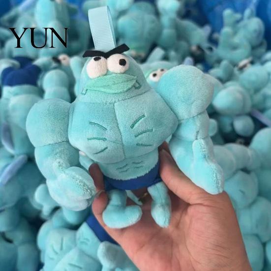 Compact Portable Key Holder Funny Buff Muscle Fish Plush Keychain, Cartoon Stuffed Pendant Pendant, Novelty Soft Bag Charm Ring, Creative Gift