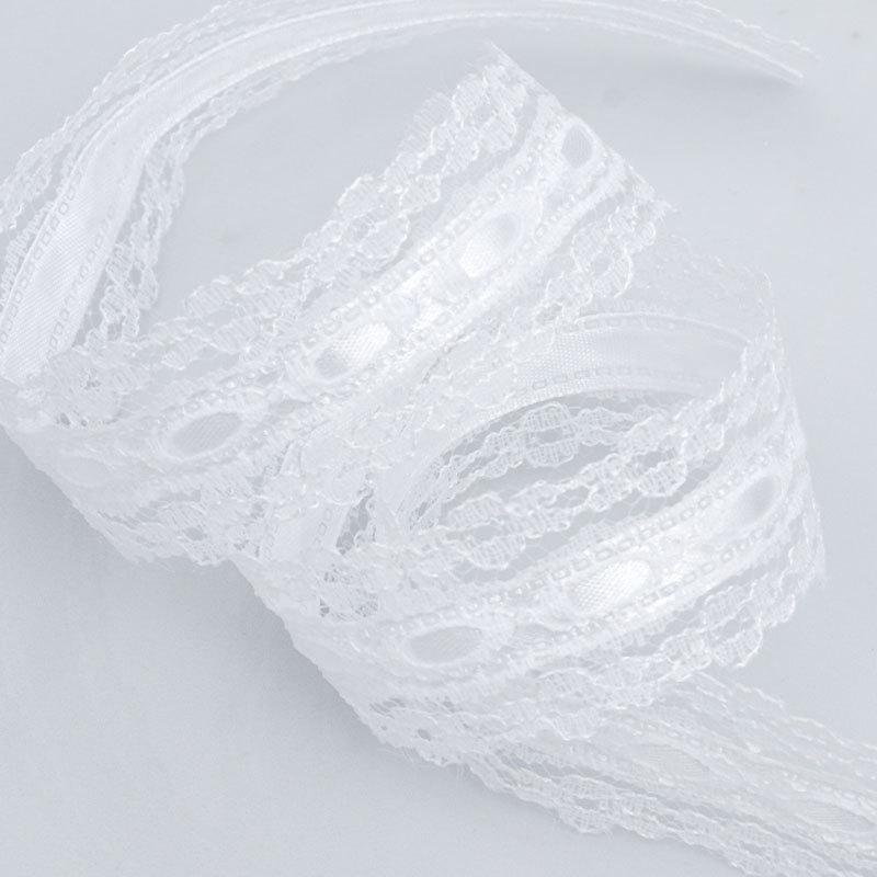 Elegant Polyester Press Lace Ribbon Bow Handmade DIY Clothing Accessories Ties Decorative Ribbon Hair Decoration Ribbons Crafts Making Ribbons