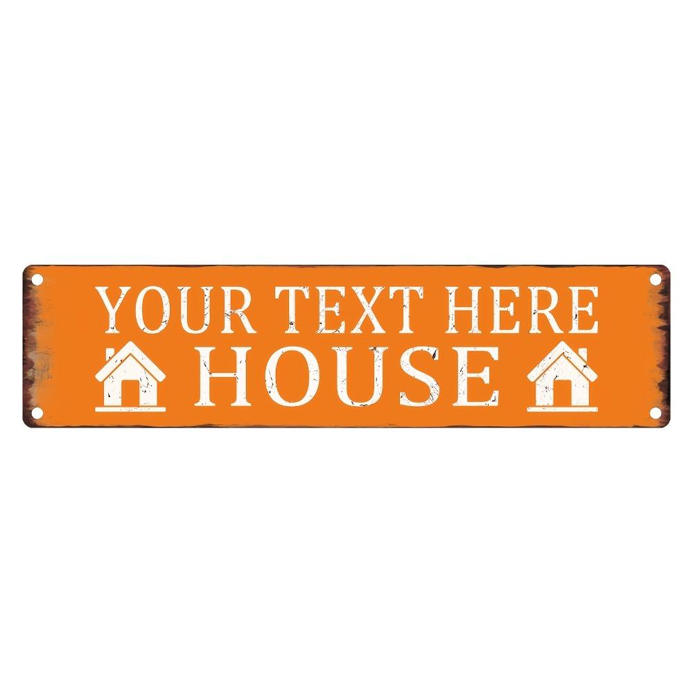 Custom Metal Tin Sign 16x4 Inch Vintage Family Name Plate Retro Aluminum Wall Decor Personalized Home Street Door Plaque