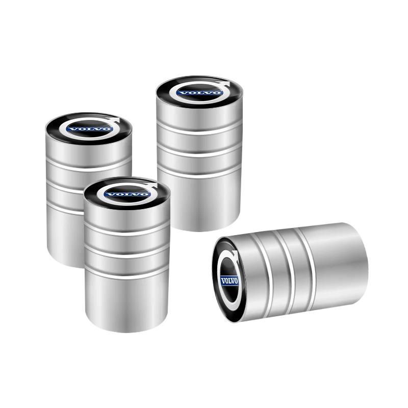 4PCS Car Metal Valve Caps Volvo Xc60 Xc40 Xc90 S60 S90 V60 V90 Ex30 Ex90 C40 Em90 Xc70 V40 Tire Stem Dust Proof Covers