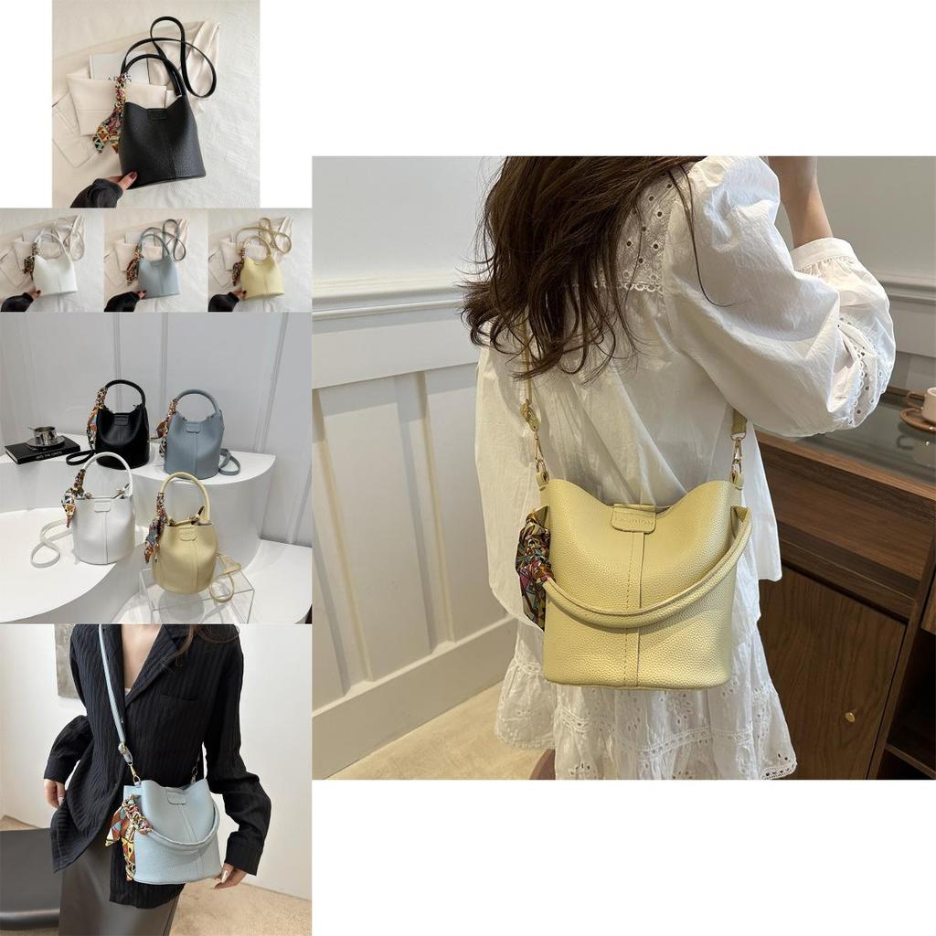 Трендовая летняя модная сумочка 2024 Стильная французская свежая сумка-ведро на одно плечо