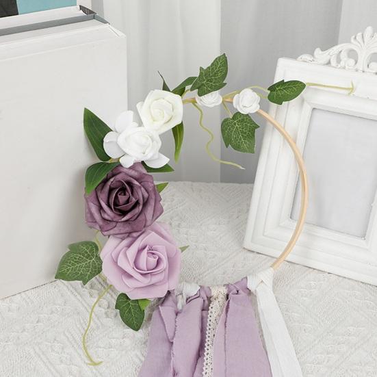 Искусственный венок ручной работы, тонкая работа, праздничные настенные украшения для вечеринки, венки